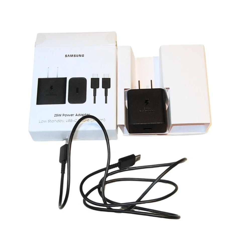 Samsung 25W Power Adapter Super Fast Charging USB C Wall Charger Cable